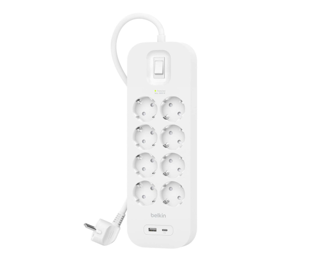 Belkin Listwa zasilająca przeciwprzepięciowa 900J, 8 gniazd - 1330457 - zdjęcie 3